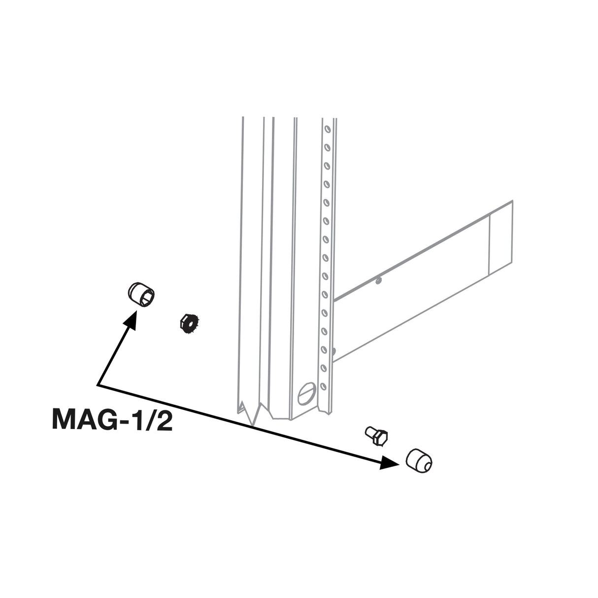 Middle Atlantic Magnetic Sockets 1/2 Inch