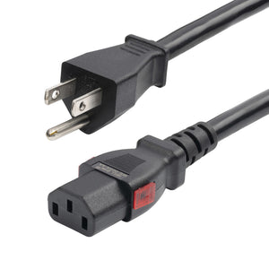StarTech.com 12ft (3.6m) Heavy Duty Power Cord, NEMA 5-15P to Locking C13 AC Power Cable, 15A 125V, 14AWG, Replacement Computer Power Cord, TAA Compliant, UL Listed