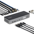 StarTech.com Triple-Monitor USB-C Docking Station, 140W Laptop Charging Dock for MacBook Pro and Windows, 4K 60Hz HDMI or DisplayPort, TAA