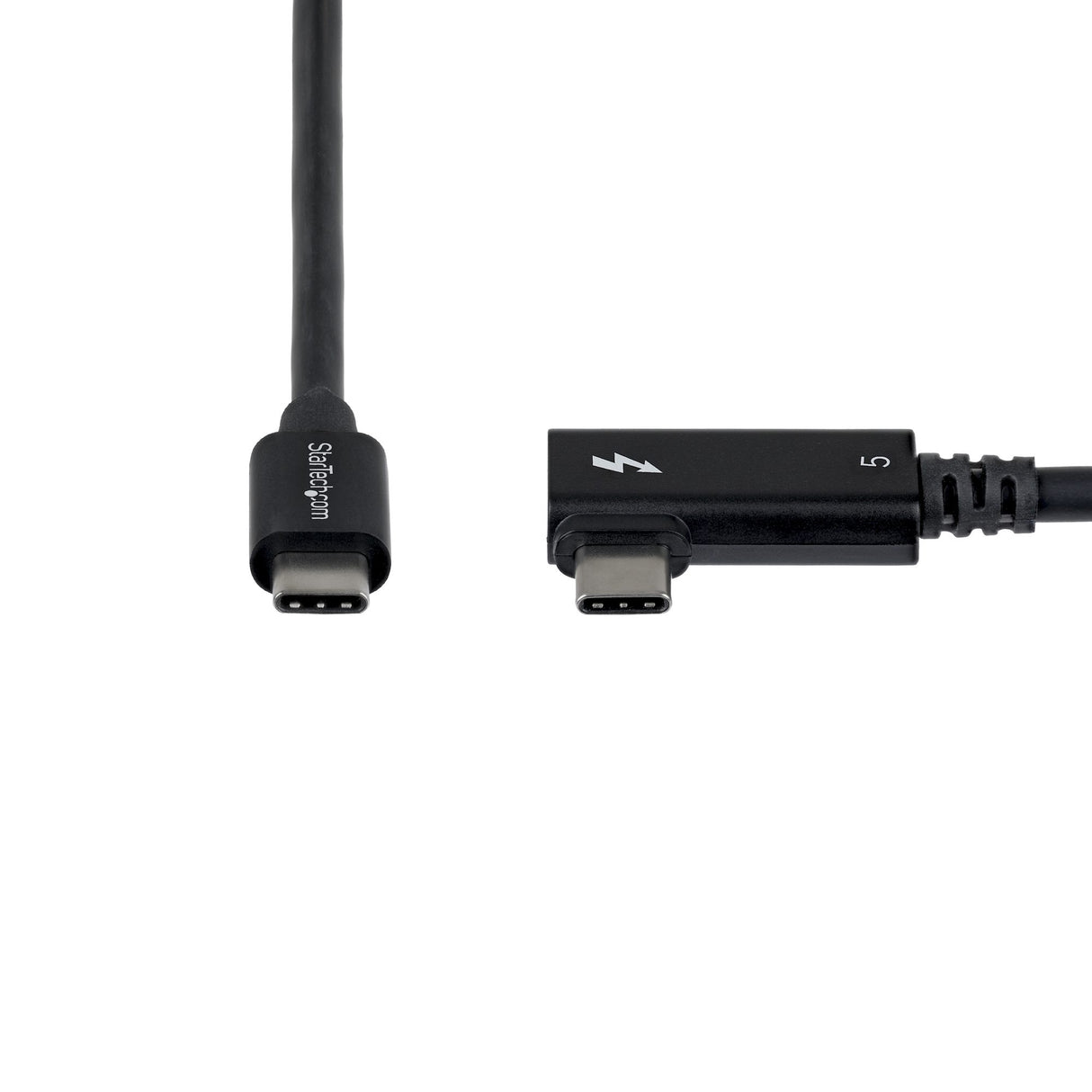 StarTech.com 2.6ft (80cm) Right Angle Thunderbolt 5 Cable, 80Gbps/Up to 120Gbps, 240W PD, 8K 60Hz, Certified Thunderbolt Cable, Compatible w/Thunderbolt 4/USB4/USB-C