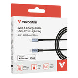 Verbatim Sync & Charge Cable USB-C to Lightning 120 cm