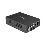 StarTech.com Single-Mode (SM) SC Fiber Media Converter for 10/100/1000 Networks, Standalone Gigabit Ethernet to SC Fiber Converter, 1310nm, 10km - TAA