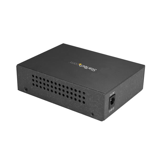 StarTech.com Multi-Mode (MM) SC Fiber Media Converter for 10/100/1000 Networks, Standalone Gigabit Ethernet to SC Fiber Converter, 850nm, 550m - TAA