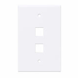 Intellinet 2-Outlet Oversized Keystone Wall Plate, White