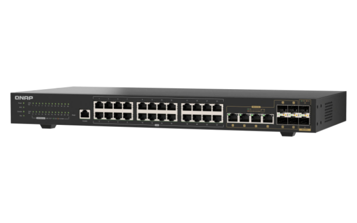 QNAP QSW-M2130-4C2S24T network switch Managed L2 2.5G Ethernet (100/1000/2500) 1U Black