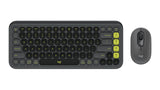Logitech POP Icon Combo keyboard Mouse included Universal Bluetooth QWERTY English Granite, Green