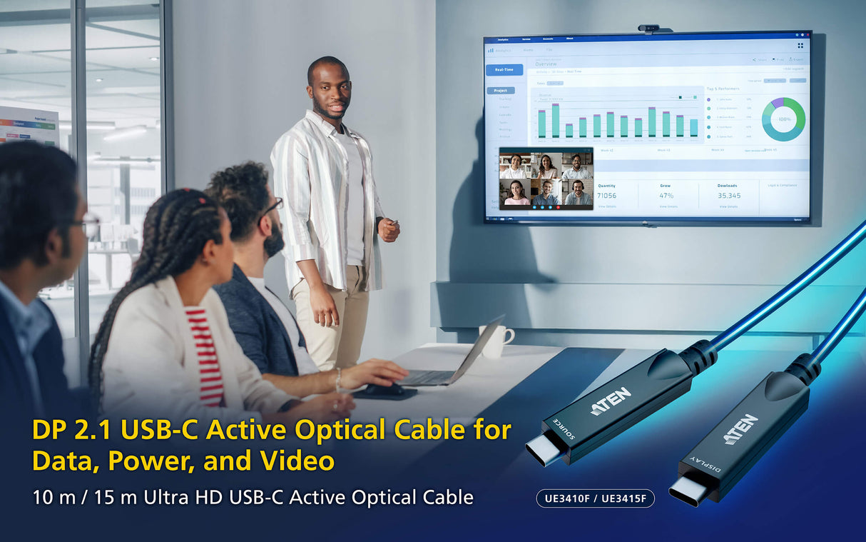 ATEN 15 m Ultra HD USB-C AOC Cable