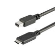 StarTech.com 3.3 ft (1m) USB-C to Mini DisplayPort Cable - 4K 60Hz - Black