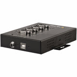 StarTech.com 4 Port Serial Hub USB to RS232/RS485/RS422 Adapter - Industrial USB 2.0 to DB9 Serial Converter Hub - IP30 Rated - Din Rail Mountable Metal Serial Hub - 15kV ESD Protection - TAA