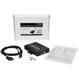 StarTech.com 4 Port Serial Hub USB to RS232/RS485/RS422 Adapter - Industrial USB 2.0 to DB9 Serial Converter Hub - IP30 Rated - Din Rail Mountable Metal Serial Hub - 15kV ESD Protection - TAA