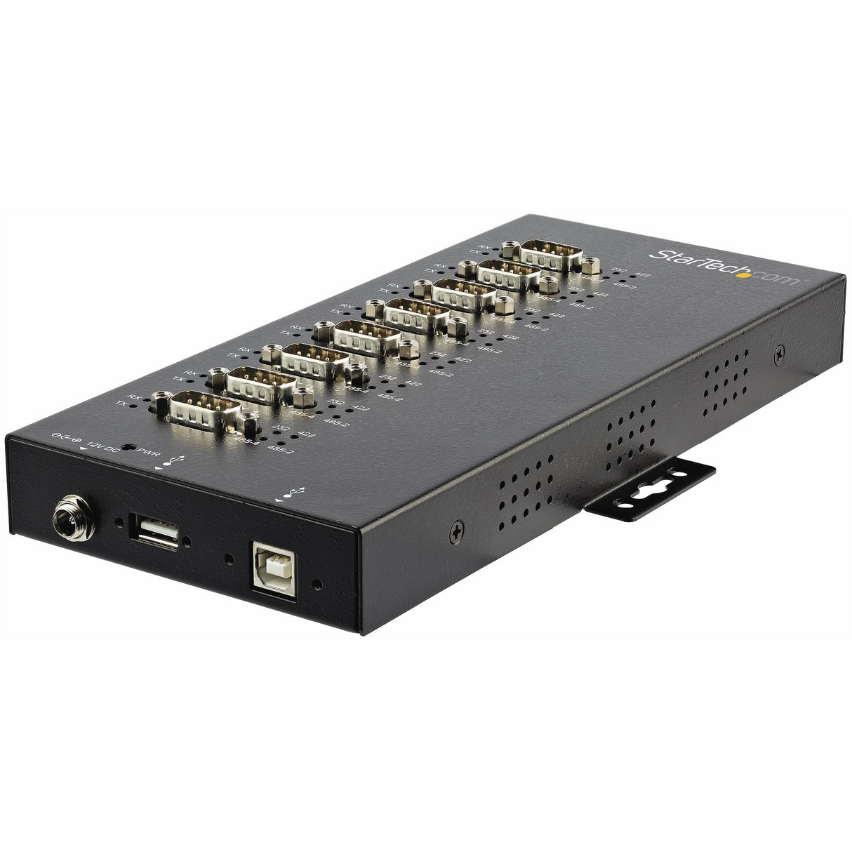 StarTech.com 8 Port Serial Hub USB to RS232/RS485/RS422 Adapter - Industrial USB 2.0 to DB9 Serial Converter Hub - IP30 Rated - Din Rail Mountable Metal Serial Hub - 15kV ESD Protection - TAA
