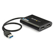 StarTech.com USB 3.0 to Dual DisplayPort Adapter, 4K 60Hz, DisplayLink Certified, USB to Dual DP Display Adapter, Dual DisplayPort Adapter for Mac & Windows
