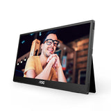 AOC 16T3E portable TV/monitor Portable monitor Black 39.6 cm (15.6") 1920 x 1080 pixels