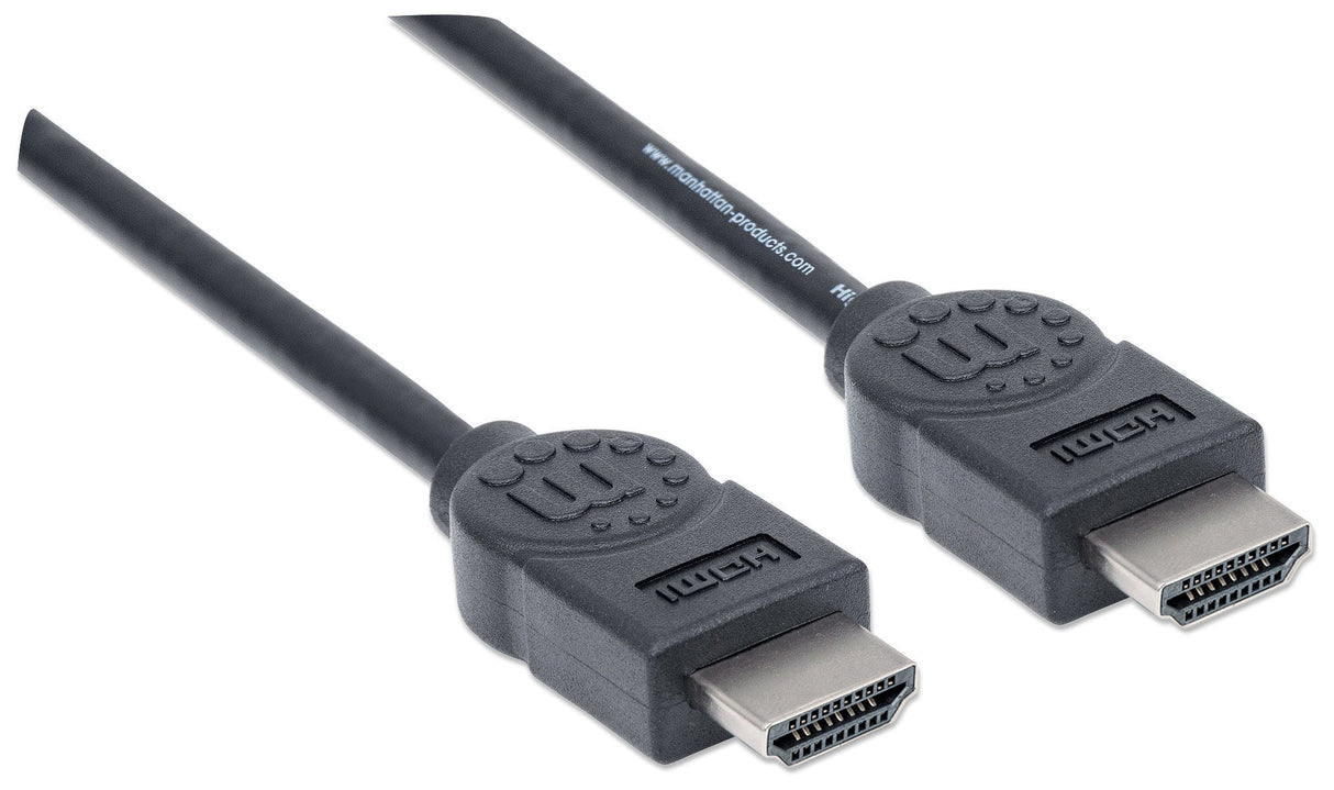 Manhattan HDMI 4K@30Hz Cable, 1.8m, Suitable for ALL 1080p/HD and majority of 4K uses (check your system 4K specification to be sure), Male to Male, Black, Ultra HD 4k x 2k, Lifetime Warranty, High Speed, Equivalent to HDMM6