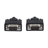 Manhattan VGA Monitor Cable, 15m, Black, Male to Male, HD15, Cable of higher SVGA Specification (fully compatible), Fully Shielded, Lifetime Warranty, Polybag