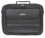 Manhattan Empire Laptop Bag 17.3", Clamshell design, Accessories Pocket, Shoulder Strap (removable), Notebook Case, Black, Three Year Warranty