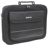 Manhattan Empire Laptop Bag 17.3", Clamshell design, Accessories Pocket, Shoulder Strap (removable), Notebook Case, Black, Three Year Warranty