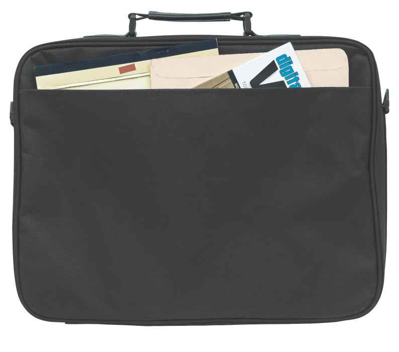Manhattan Empire Laptop Bag 17.3", Clamshell design, Accessories Pocket, Shoulder Strap (removable), Notebook Case, Black, Three Year Warranty