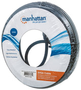 Manhattan VGA Extension Cable, 15m, Black, Male to Female, HD15, Cable of higher SVGA Specification (fully compatible), Fully Shielded, Lifetime Warranty, Polybag