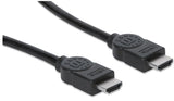 Manhattan HDMI 4K@30Hz Cable with Ethernet, 1m, Suitable for ALL 1080p/HD and majority of 4K uses (check your system 4K specification to be sure), Male to Male, Black, Ultra HD 4k x 2k, Lifetime Warranty, High Speed, Equivalent to HDMM1MHS