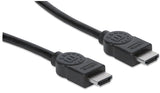 Manhattan HDMI 4K@30Hz Cable, 5m, Suitable for ALL 1080p/HD and majority of 4K uses (check your system 4K specification to be sure), Male to Male, Black, Ultra HD 4k x 2k, Lifetime Warranty, High Speed, Equivalent to HDMM5M
