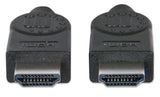 Manhattan HDMI 4K@30Hz Cable with Ethernet, 1m, Suitable for ALL 1080p/HD and majority of 4K uses (check your system 4K specification to be sure), Male to Male, Black, Ultra HD 4k x 2k, Lifetime Warranty, High Speed, Equivalent to HDMM1MHS