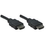Manhattan HDMI Cable, 1080p@60Hz (High Speed), 7.5m, Male to Male, Black, Fully Shielded, Gold Plated Contacts, Lifetime Warranty