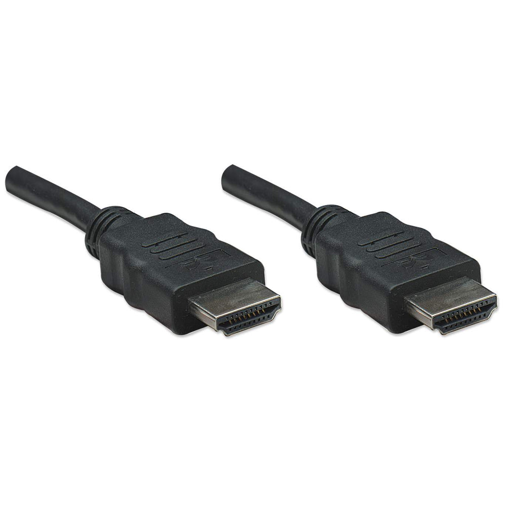 Manhattan HDMI Cable, 1080p@60Hz (High Speed), 7.5m, Male to Male, Black, Fully Shielded, Gold Plated Contacts, Lifetime Warranty