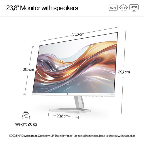 HP Series 5 23.8 inch FHD Monitor with Speakers - 524sa