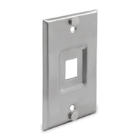 Wavenet Telephone Wall Plate, Single Gang, Stainless Steel, 1-Port