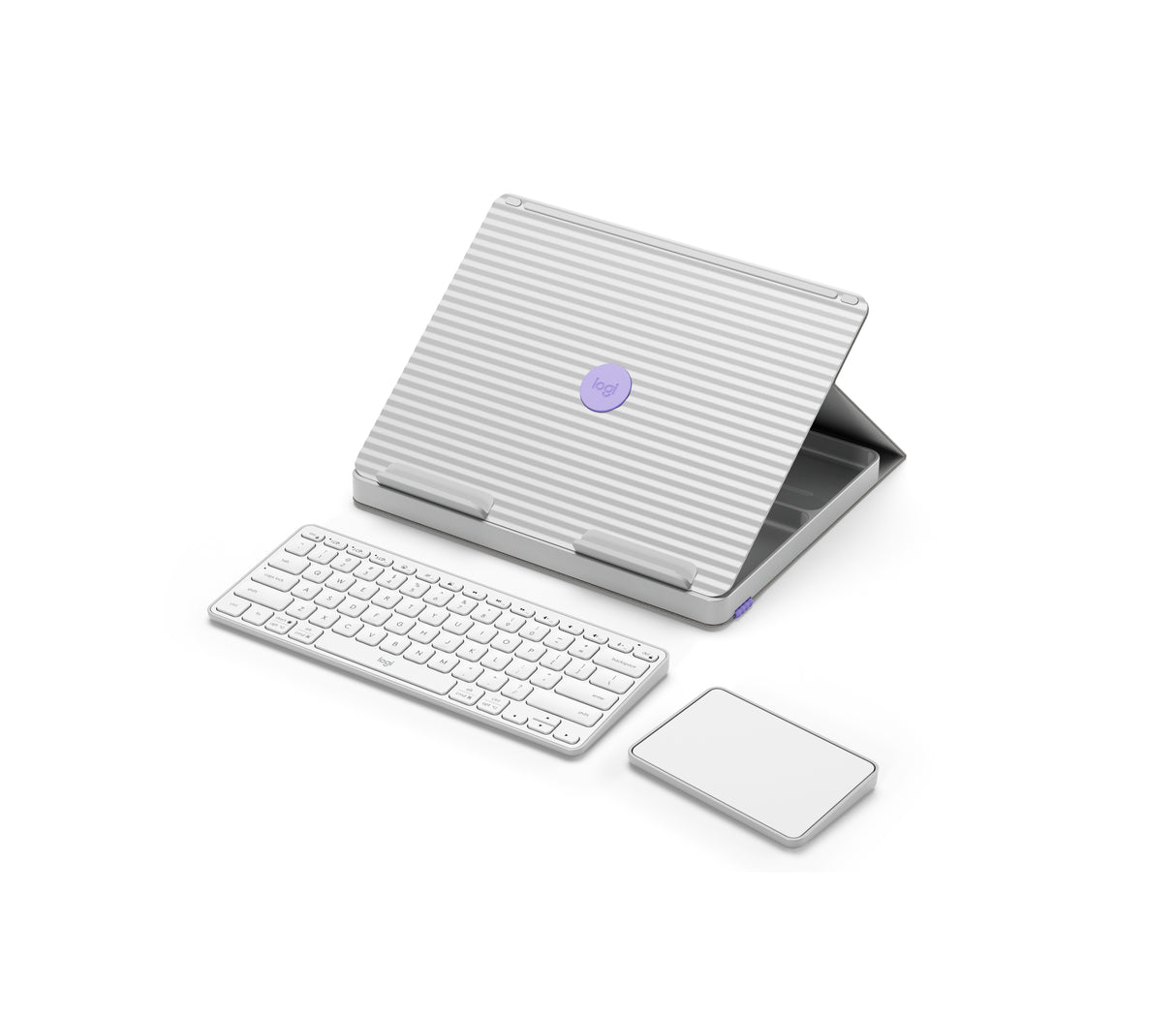 Logitech 920-011238 mobile device keyboard QWERTY English Bluetooth Grey, Violet, White