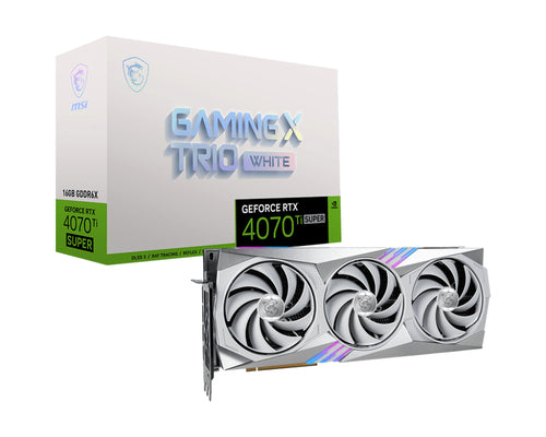 MSI GAMING GeForce RTX 4070 Ti SUPER 16G X TRIO WHITE NVIDIA 16 GB GDDR6X