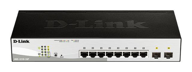 D-Link DGS-1210-10P - 10-Port Gigabit Smart Managed Switch including 2x SFP ports, nuclias compatible