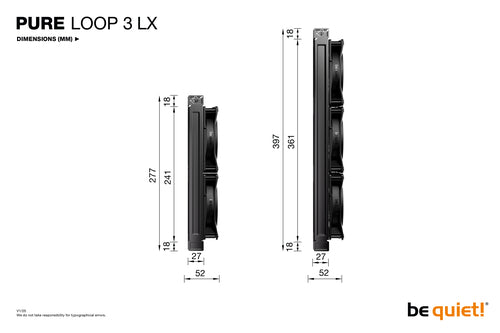 be quiet! Pure Loop 3 LX 240mm Processor All-in-one liquid cooler 12 cm Black 1 pc(s)