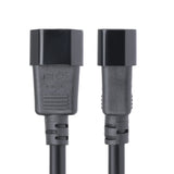 StarTech.com 15ft (4.5m) Power Extension Cord, C14 to C13 PDU Power Cord, 15A 250V, 14AWG, AC Power Cable for PDU/Power Supply, UL Listed