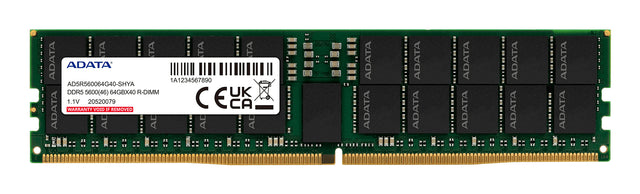 ADATA AD5R560032G20-SHYA memory module 32 GB 1 x 32 GB DDR5 5600 MT/s 288-pin DIMM ECC
