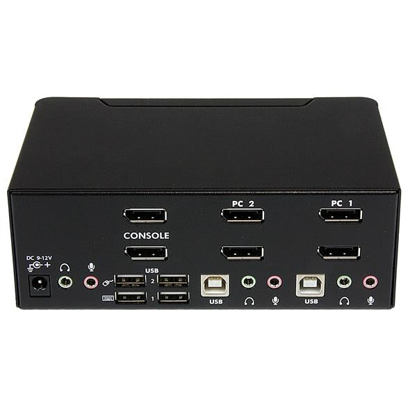 StarTech.com 2 Port Dual DisplayPort USB KVM Switch with Audio & USB 2.0 Hub - TAA