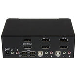 StarTech.com 2 Port Dual DisplayPort USB KVM Switch with Audio & USB 2.0 Hub - TAA