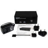 StarTech.com 2 Port Dual DisplayPort USB KVM Switch with Audio & USB 2.0 Hub - TAA