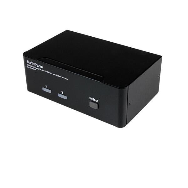 StarTech.com 2 Port Dual DisplayPort USB KVM Switch with Audio & USB 2.0 Hub - TAA