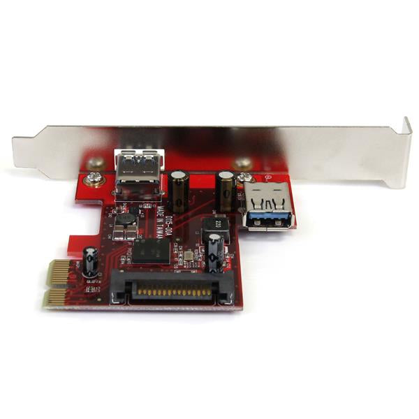 StarTech.com 2 port PCI Express SuperSpeed USB 3.0 Card with UASP Support - 5Gbps - 1 Internal 1 External - TAA