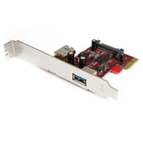 StarTech.com 2 port PCI Express SuperSpeed USB 3.0 Card with UASP Support - 5Gbps - 1 Internal 1 External - TAA