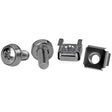 StarTech.com 50-Pack M6 12mm Screws, Square Hole Cage Nuts and Installation Tool, Hardware Mounting Kit for 19" or 10" Server Racks, Cabinets and Enclosures, Silver - TAA