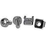 StarTech.com 50-Pack M6 12mm Screws, Square Hole Cage Nuts and Installation Tool, Hardware Mounting Kit for 19" or 10" Server Racks, Cabinets and Enclosures, Silver - TAA