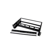 StarTech.com 2U DIN Rail Kit for Standard 19" Rack - Adjustable Depth Rackmount DIN Rail with Top Hat, Mini, G Rails, 27lbs/12.5kg Weight Capacity