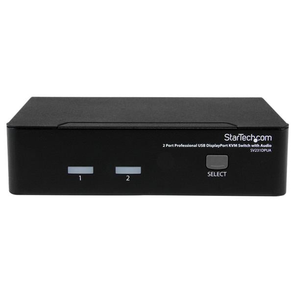 StarTech.com 2 Port Professional USB DisplayPort KVM Switch with Audio - TAA