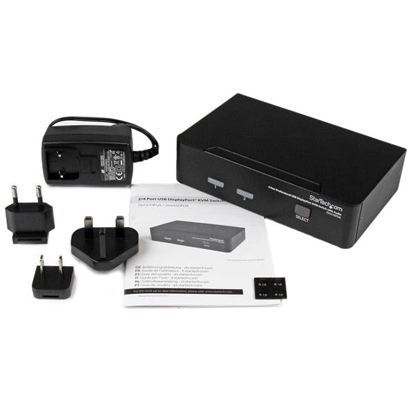 StarTech.com 2 Port Professional USB DisplayPort KVM Switch with Audio - TAA