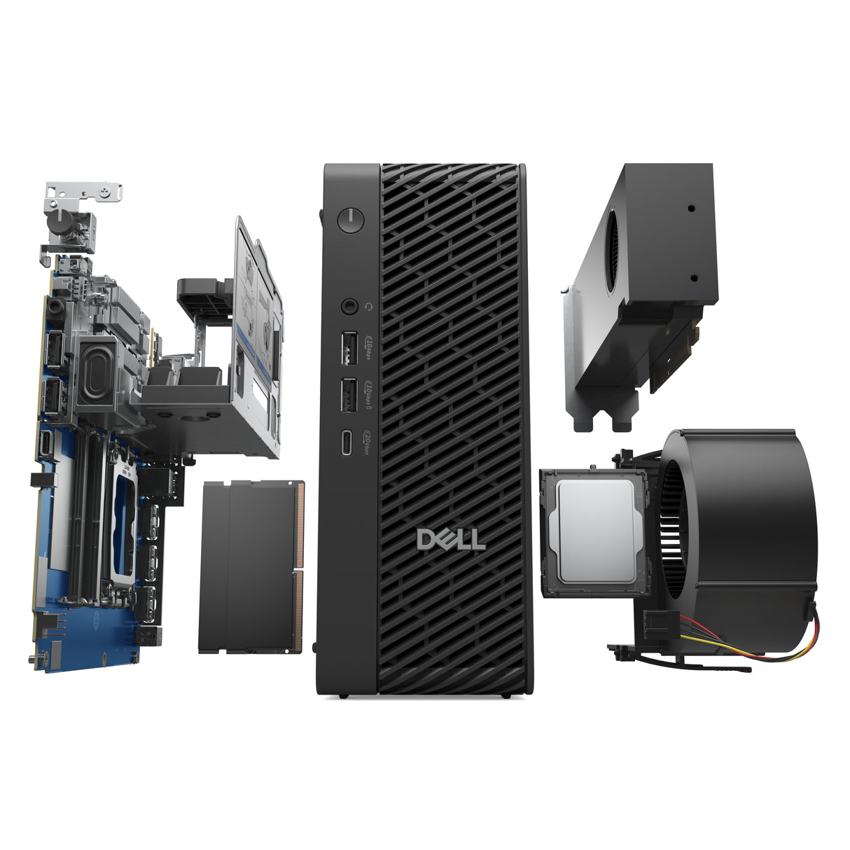 DELL Pro Max FCM2250 Intel Core Ultra 7 265 32 GB DDR5-SDRAM 512 GB SSD NVIDIA RTX A1000 Windows 11 Pro Micro PC PC Black