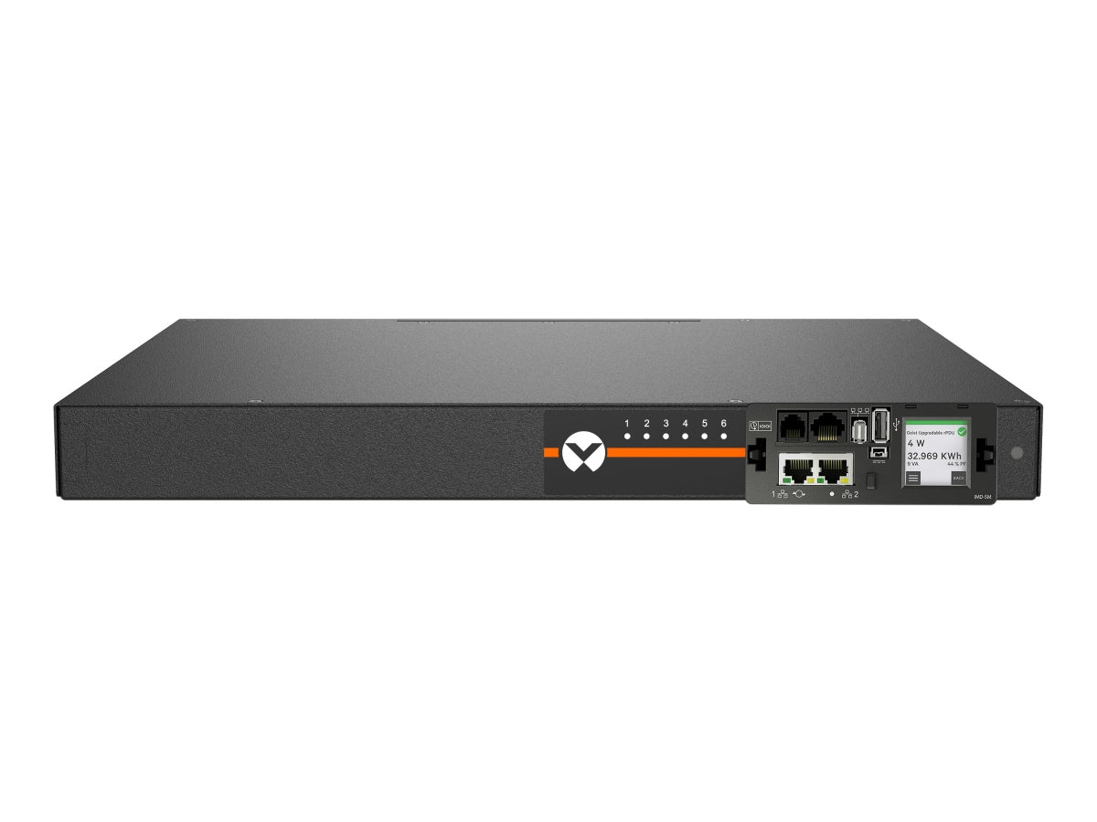 Vertiv Geist MNU5M1R5-06S153-1ST5A0H10-S power distribution unit (PDU) 6 AC outlet(s) 0U Black
