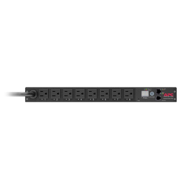APC NetShelter Switched Rack PDU, 1U, 1.4kW, 120V, 15A, 8 NEMA 5-15R outlet